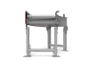 Stainless Steel - Live Curved Roller Conveyor - 45 degrees - Front View