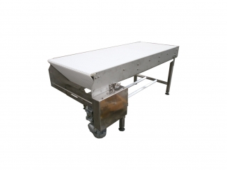 Stainless steel modualr belt conveyor - nose bar