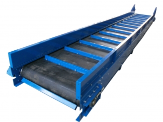 Mild Steel - Inclined Conveyor - Rubber Belt - For Waste Management